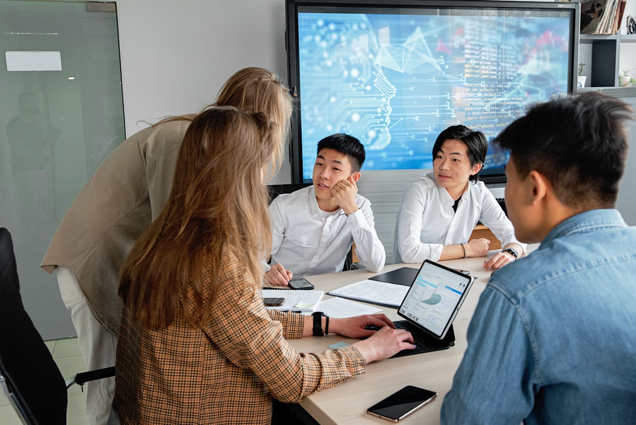 Onsite team workshop in office